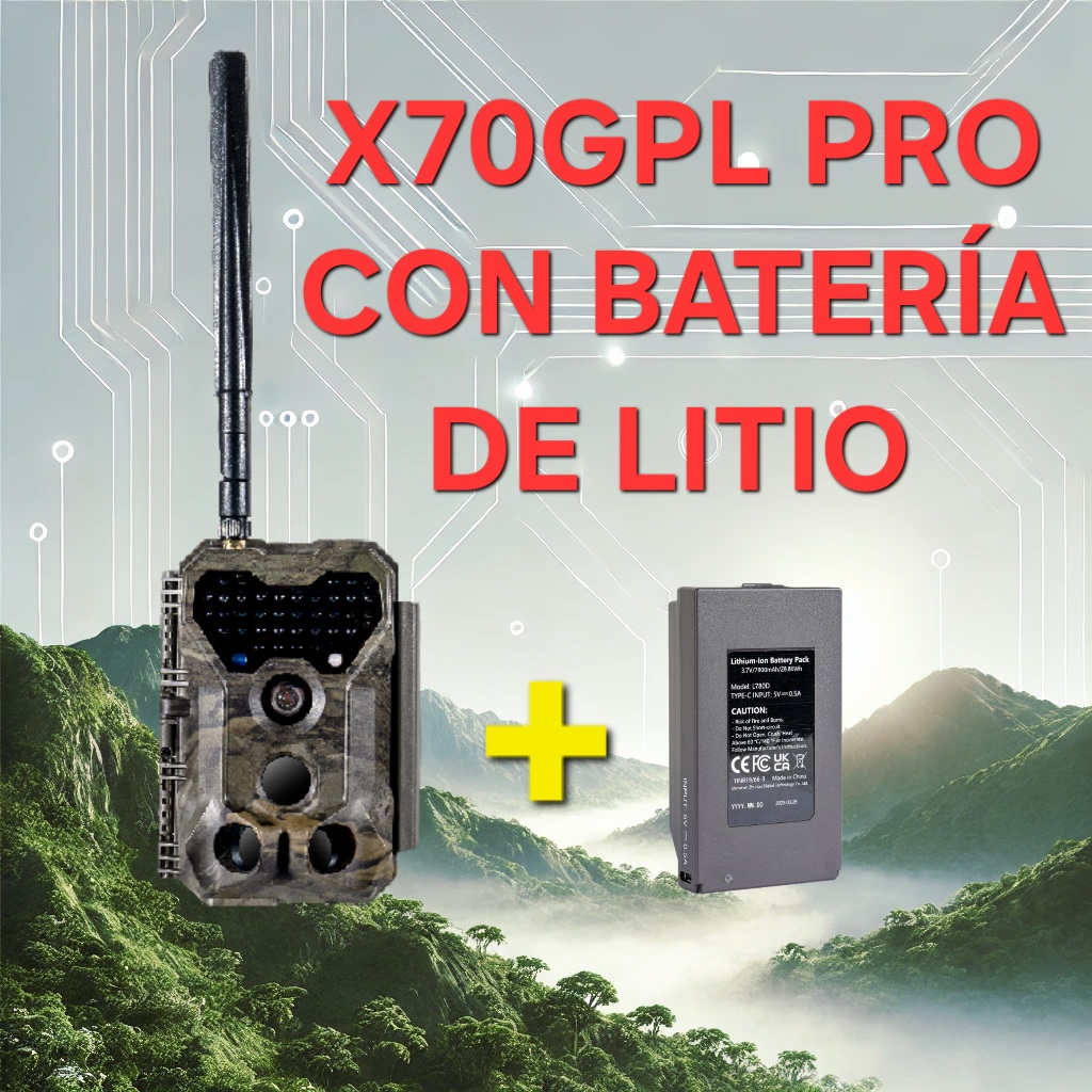 GardePro X70GPL PRO – Cámara 4G GPS con Batería de Litio y Grabación en Directo