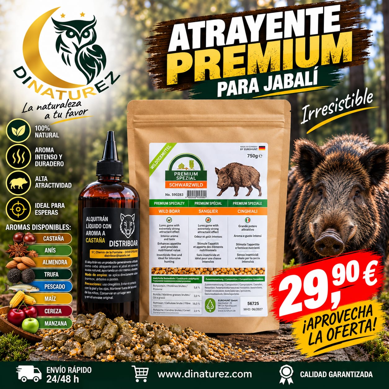 Atrayente y alquitrán de haya